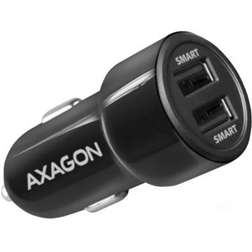 AXAGON Incarcator auto AXAGON Pwc-5v5, 24 Wati, 2 x USB-A, Negru