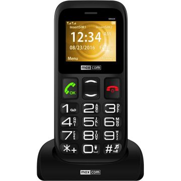 Maxcom Telefon mobil MaxCom Comfort MM 426, Dual SIM, Black + Stand incarcare