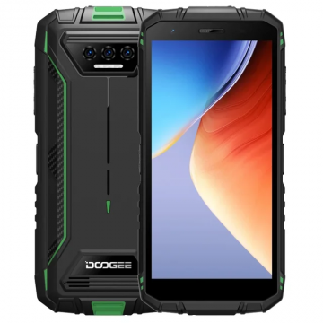 Telefon mobil Doogee S41 Plus Verde, 4G, IPS 5.5 , 8GB RAM (4GB + 4GB extensibili), 128GB ROM, 13MP+8MP, Android 13, Spreadtrum T606 Octa Core, GPS, NFC, 6300mAh, Dual SIM