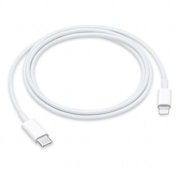 Apple Cablu de date Apple MUQ93ZM/A, USB-C male - Lightning male, 1m, Alb