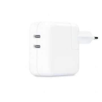 Apple Incarcator retea Apple MW2K3ZM/A, 2x USB-C, 35W, Alb