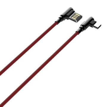 Cablu Usb-A / Usb-c de 2m, de culoare rosie