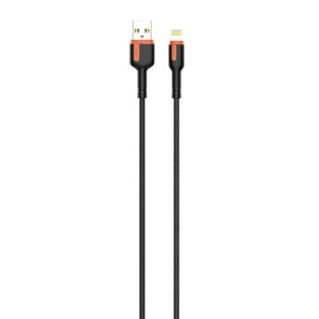Cablu USB - Lightning 1m (gri-portocaliu)