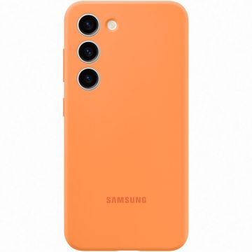 Husa de protectie Samsung Silicone Case pentru Galaxy S23, Orange