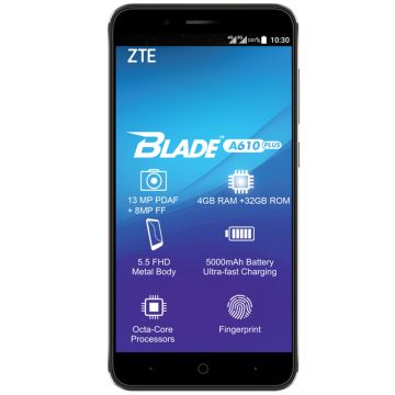 Telefon mobil ZTE Blade A610 Plus, 32GB, 4GB, Dual Sim, Gri