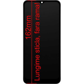 Display Samsung Galaxy A02s A025F A025G Black Negru cu Rama VARIANTA LUNGA CU STICLA 162mm