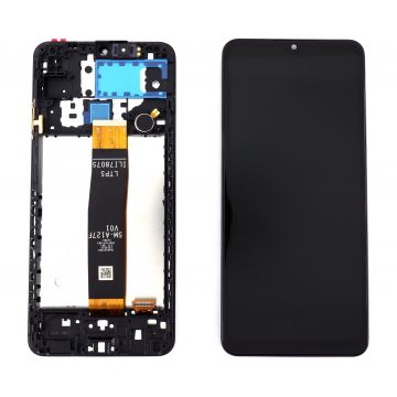 Display Samsung Galaxy A12 A127 Nacho cu Rama Display Black Negru