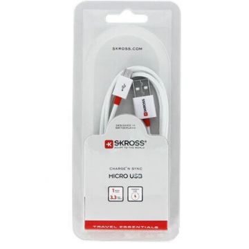 Skross Cablu sincron SKROSS cu conector micro USB și USB, de calatorie