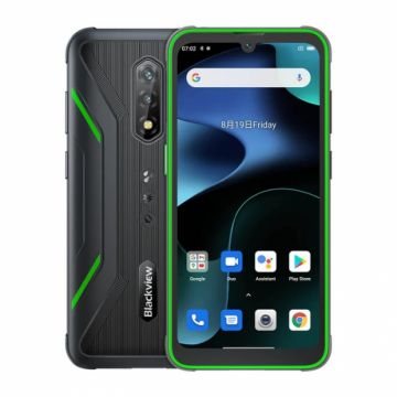 Telefon mobil Blackview BV5200 Verde, 4G, IPS 6.1 HD+, 7GB RAM (4GB + 3GB extensibili), 32GB ROM, Android 12, Helio A22, 5180mAh, Power bank, Dual SIM