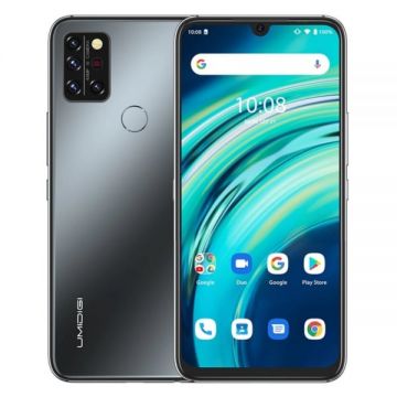 Telefon mobil UMIDIGI A9 Pro Gri, 4G, Termometru non-contact, 6.3 FHD+, 8GB RAM, 128GB ROM, Android 10, Helio P60, Dual SIM, 4150mAh