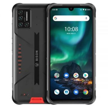 Telefon mobil UMIDIGI Bison Orange, 4G, 6.3 FHD+, 6GB RAM, 128GB ROM, Android 11, Helio P60 OctaCore, NFC, IP69K, Dual SIM, 5000mAh