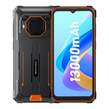 Telefon mobil Blackview BV6200 Pro Orange, 4G, IPS 6.56 , Boxa 3W, 4+4GB RAM, 128GB ROM, Android 13, Helio P35, NFC, 13000mAh, Dual SIM