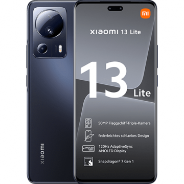 Xiaomi Telefon mobil Xiaomi 13 Lite, Dual SIM, 128GB, 8GB RAM, 5G, Negru