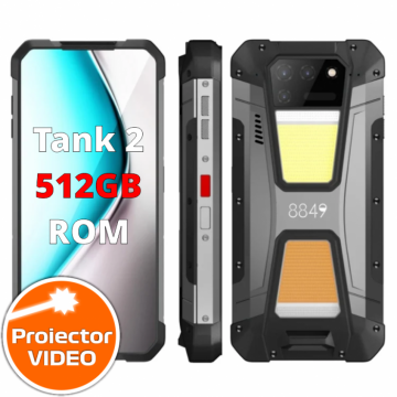 Telefon mobil Unihertz 8849 Tank 2, 4G, 6.81 FHD+, 120Hz, Proiector Video, 22GB RAM (12GB + 10GB extensibili), 512GB ROM, 108MP, Android13, NFC,15500mAh, Dual SIM