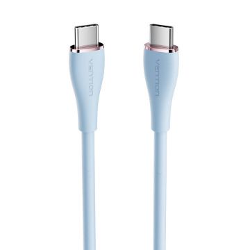 Cablu de ventilație USB-c 2.0 la USB-c Tawsf 1m, Pd 100w, silicon albastru