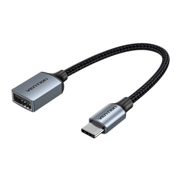 Cablu Otg USB-c 2.0 de tip masculin la USB mamă de ventilație Ccwhb 0,15 m, 2a, gri