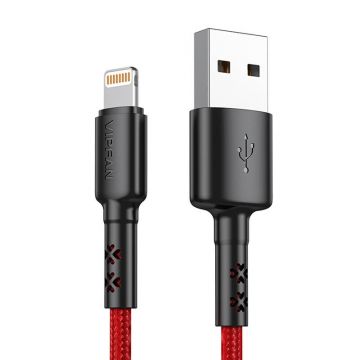 Cablu USB la Lightning Vipfan X02, 3a, 1,8 m (roșu)