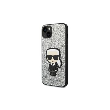 Carcasa Profesionala Karl Lagerfeld Glitter Argint pentru iPhone 14.