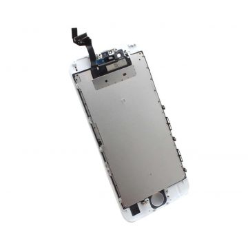Display iPhone 6S LCD Alb Complet Cu Tablita Metalica Si Conector Amprenta