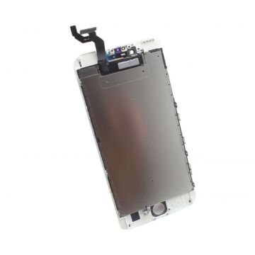 Display iPhone 6S Plus LCD Alb Complet Cu Tablita Metalica Si Conector Amprenta