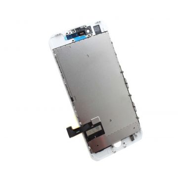 Display iPhone 7 LCD Alb Complet Cu Tablita Metalica Si Conector Amprenta
