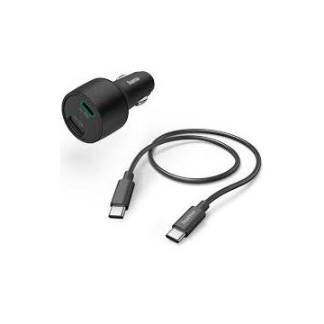 Car Fast Charger 1x USB-C 1x USB-A PD/QC  32 W Black