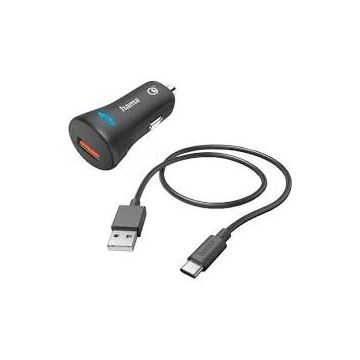 Incarcator Auto USB-C Charging Cable QC 19.5 W 1.5 m Black