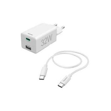 Incarcator Quick Charger 1x USB-C 1x USB-A PD/Qualcomm® Charging Kit 32 W White