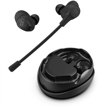 JLab Casti True Wireless JLAB Work Buds Earbuds, Bluetooth 5.3, Google Fast Pair, Microfon, Negru