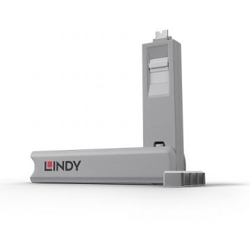 Lindy Blocker Lindy 40427, USB-C, Grey