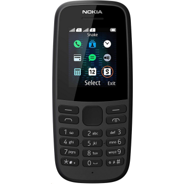 Nokia Telefon mobil Nokia 105 (2019), Single Sim (Negru)
