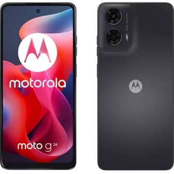 Smartphone Motorola Moto G24, 128GB, 8GB RAM, Dual SIM, 4G, Tri-Camera, Matte Charcoal