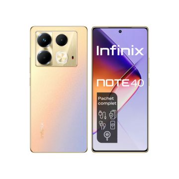 Telefon mobil Infinix Note 40 4G, 256GB, 8GB RAM, Dual SIM, Titan Gold,Incarcator wireless inclus