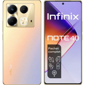 Telefon mobil Infinix Note 40 4G, 256GB, 8GB RAM, Dual SIM, Titan Gold