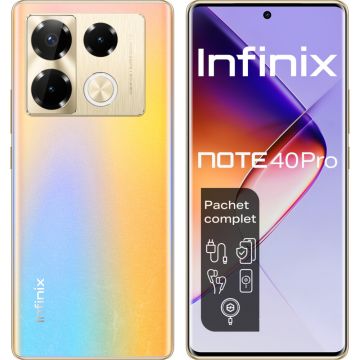 Telefon mobil Infinix Note 40 Pro 4G, 256GB, 12GB RAM, Dual SIM, Titan Gold