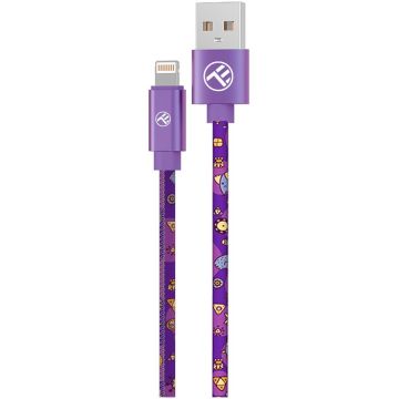 Tellur Cablu Tellur Graffiti tip USB la tip lightning, 3A, 1m, Purple