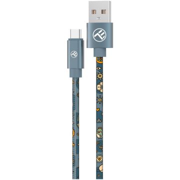 Tellur Cablu Tellur Graffiti USB to Type-C, 3A, 1m, Albastru