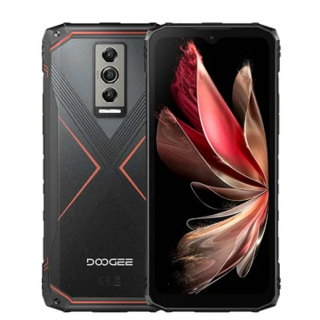 Telefon mobil Doogee Blade 10 Pro, Black Red, 4G, 6.56 HD+ 90Hz, 16GB RAM(6GB + 10GB extensibil), 256GB ROM, 50MP, Spreadtrum T606, Android 14, 5150mAh, Face ID, NFC, DualSim