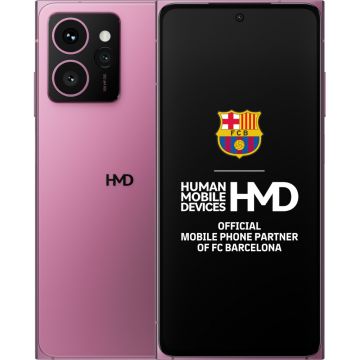 Telefon mobil HMD Skyline, Dual SIM, 256GB, 12GB RAM, 5G, Neon Pink