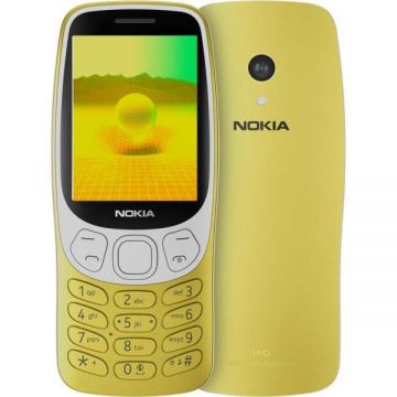 Telefon Mobil Nokia 3210 (2024), Dual Sim, 4G, Galben Auriu