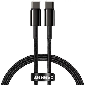 BASEUS Cablu de date Baseus USB tip C - USB tip C, 100W, 1m, Negru