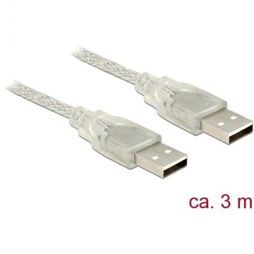 Delock Delock Cable USB 2.0 AM - AM 3 m transparent