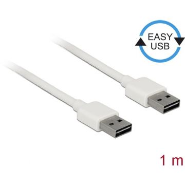 Delock Delock Cable USB AM-AM 2.0 1m Easy-USB White