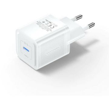 Incarcator Retea 20W 1 x USB Type-C 5V/3A QC 3.0 Alb