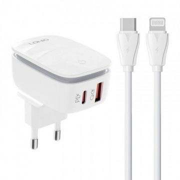 Incarcator Retea A2425C  1x USB 2.0  1x USB-C 20W Alb