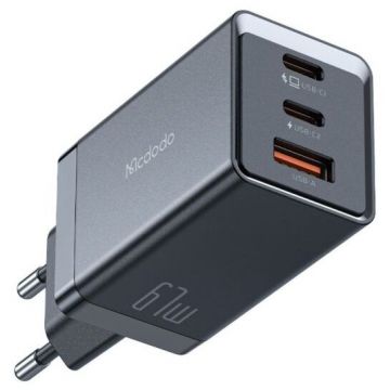 Incarcator Retea GaN5 Mini Pro Fast Charger 67W  Port 2xType-C+ 1xUSB-A Plug EU Negru