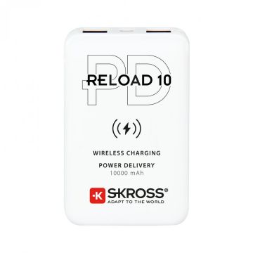 Skross Acumulator extern powerbank Skross Reload 1.400132 QI PD 18W 10000mAh alb