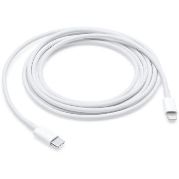 Apple Cablu de date Apple MW2R3ZM/A, USB-C male - Lightning, 2m, Alb