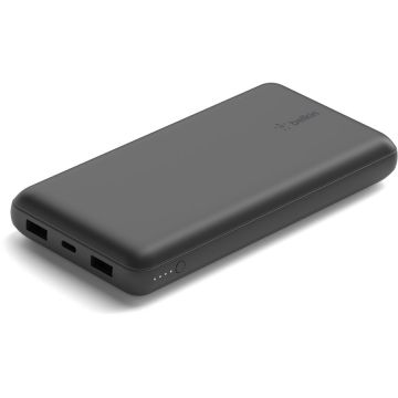 Belkin Acumulator Extern Belkin Boost Charge, 20000 mAh, USB-A si Tip-C 15W, Negru