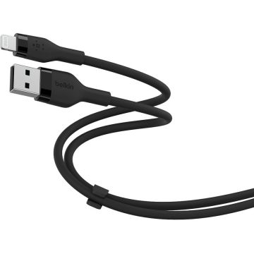 Belkin Belkin BOOST CHARGE Flex Silicone cable USB-A to Lightning - 1M - Black